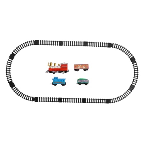 TOYANDONA Elektrisches Puzzle Auto Schienenzug Modell Kindereisenbahn Elektrischer Zug Elektrischer Zug Modelleisenbahn Für Abs Umweltschutzmaterial Rot von TOYANDONA