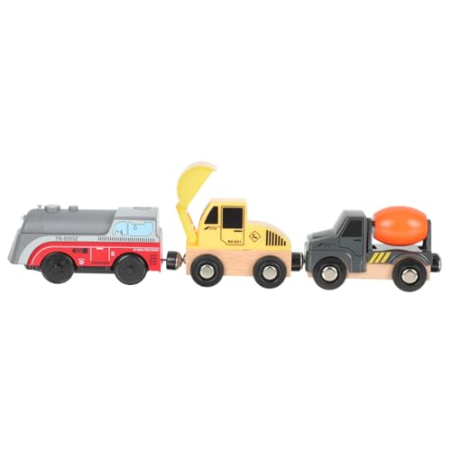 TOYANDONA Elektrobausatz Zug Set Kompatibel mit Thomas Schienen Lernspielzeug für Jungen und Mädchen Bunte Straßenrettung Fahrzeuge Fördert Motorische Fähigkeiten und Kognitive Entwicklung von TOYANDONA