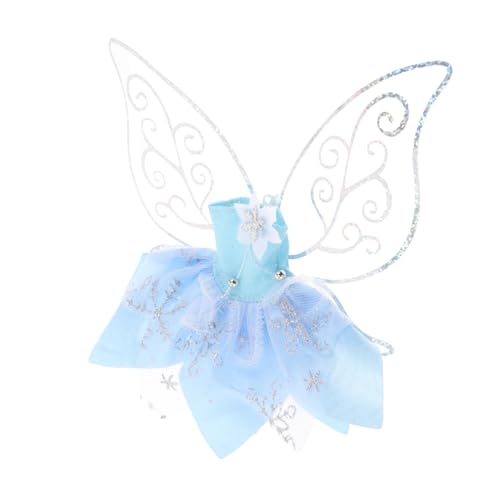 TOYANDONA Elfenpuppenkleidung Fee Flügel Kleinkind Kinderfeenflügel Feenkleid Feenflügel für Kleinkinder Erwachsene Frauen mit schwarzen Flügeln Elmo-Kostüm für Mädchen Fee Stoff von TOYANDONA