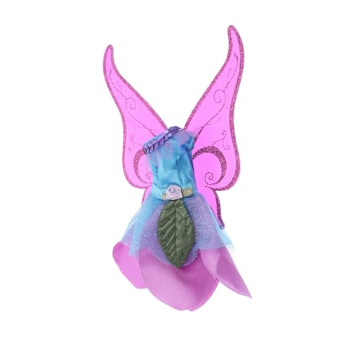 TOYANDONA Feenprinzessinnen-puppenkleid Mit Detaillierten Flügeln Schmetterlingsflügel Feenkleid Für Jungen Und Mädchen Babypuppe Feenflügel-Outfit Für Halloween-Party von TOYANDONA