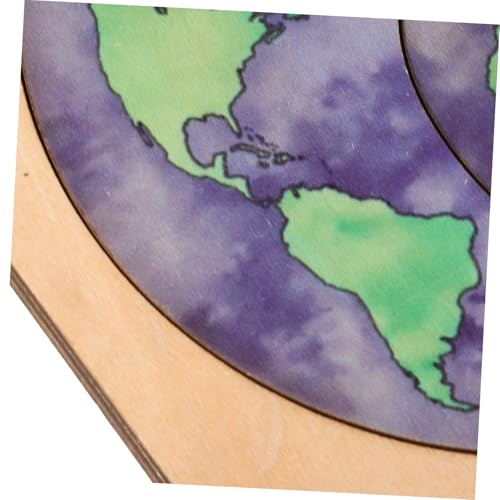 TOYANDONA Erde Puzzle Holz Puzzle Lernspielzeug Pädagogisch Geographie Modell Bausatz für Teens Einfach Zusammenzubauen Fördert Kognitive Entwicklung und Gruppenaktivität von TOYANDONA