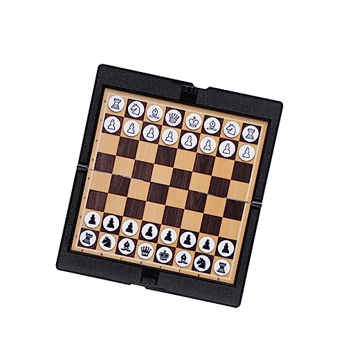TOYANDONA Faltbares Magnetisches Schachspiel Tragbares Schachbrett für Erwachsene Brettspiel für Reisen Leicht und Langlebig Perfektes TOYANDONA Faltbares Magnetisches Schachspiel Tragbares Schachbrett für Erwachsene Brettspiel für Reisen Leicht und Langlebig Perfektes von TOYANDONA