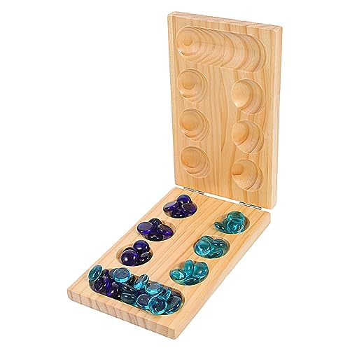 TOYANDONA Faltbares Mancala Holzbrettspiel mit Edelstein Denkspiel für Handliches Strategiespiel Gedächtnis und Koordination Robustes Naturholz TOYANDONA Faltbares Mancala Holzbrettspiel mit Edelstein Denkspiel für Handliches Strategiespiel Gedächtnis und Koordination Robustes Naturholz von TOYANDONA