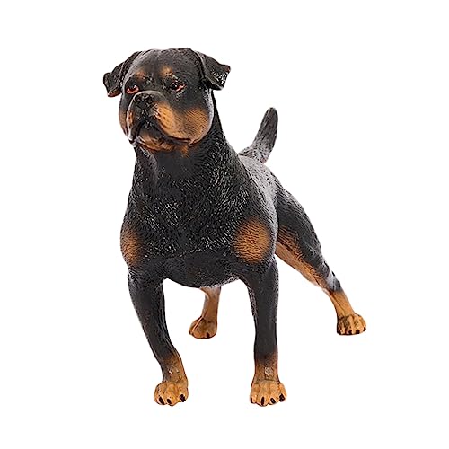 TOYANDONA Feste Rottweiler Hund Figur Kognitives aus Kunststoff Realistische Deko für Zuhause Büro Lehrmodelle Sicher und Langlebig von TOYANDONA