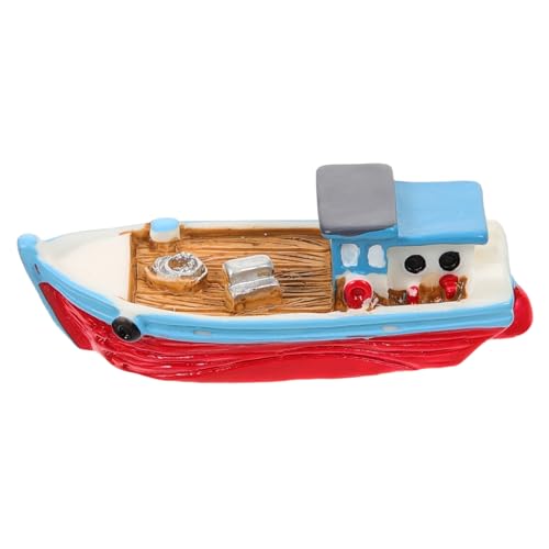 TOYANDONA Fischerbootverzierungen Mini-Boot-Dekorationen nautische Segelbootfiguren mikrolandschaft partydekoration Ornament Modelle Miniaturboote im Strandstil Miniatur-Strandaccessoires von TOYANDONA