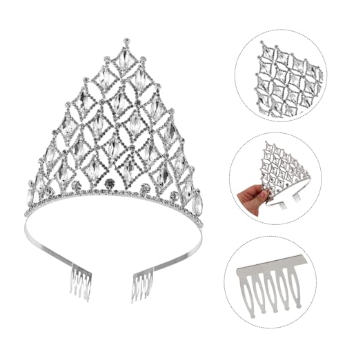 TOYANDONA Frauen Hochzeit Krone Strass Tiara Krone Königin Prinzessin Kopfschmuck Mit Haarkamm Für Hochzeiten, Geburtstage, Bälle TOYANDONA Frauen Hochzeit Krone Strass Tiara Krone Königin Prinzessin Kopfschmuck Mit Haarkamm Für Hochzeiten, Geburtstage, Bälle von TOYANDONA
