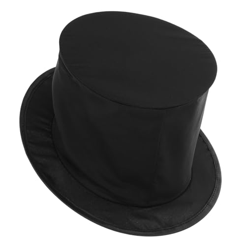 TOYANDONA Frühlingshut Kostüm Zylinder Zaubererhut Kleiner Zylinder Kostümhüte Erwachsene Zauberer Faltbarer Hut Steampunk Hut Bühnenhüte Für Männer Konkaver Schwarz von TOYANDONA