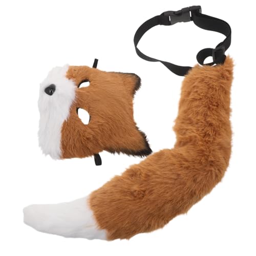 TOYANDONA Fuchs Maskenset aus Plüsch mit Kunstfell Weiche Tiermaske für Halloween Kostüm Zubehör für Karneval Mottopartys und Rollenspiele TOYANDONA Fuchs Maskenset aus Plüsch mit Kunstfell Weiche Tiermaske für Halloween Kostüm Zubehör für Karneval Mottopartys und Rollenspiele von TOYANDONA
