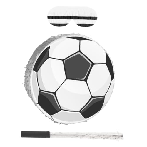 TOYANDONA Fußball Pinata mit und Augenbinde Robuste Karton Party Deko für Kindergeburtstag als Fußball Party Zubehör für Jungen Vielseitig für Geburtstags und Themenfeiern TOYANDONA Fußball Pinata mit und Augenbinde Robuste Karton Party Deko für Kindergeburtstag als Fußball Party Zubehör für Jungen Vielseitig für Geburtstags und Themenfeiern von TOYANDONA