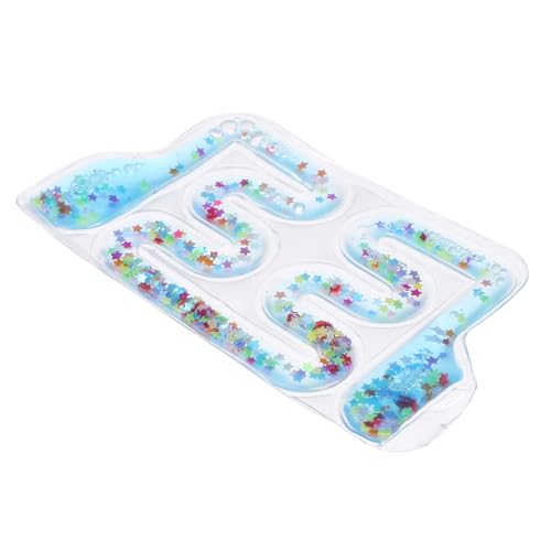 TOYANDONA Gel-Rollspielzeug sensorisches Lustiges Puzzle Entwicklungs Geduld zappeln Spiele -Labyrinth- Labyrinth-Brett PVC Blue von TOYANDONA