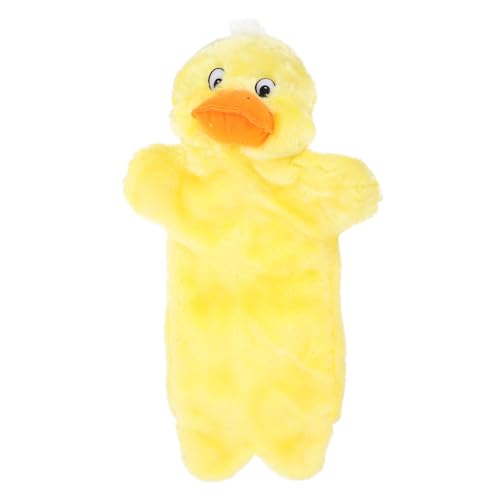 TOYANDONA Gelbe Ente Handpuppe Plüsch Weiche Stofftier Kuscheltier Interaktive Storytelling für Rollenspiel Vorschule Geburtstag von TOYANDONA