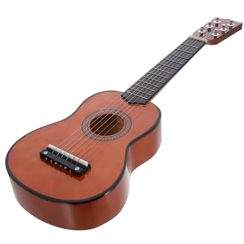 TOYANDONA Instrumente Für Kinder Gitarrenspielzeug Für Anfänger Gitarre Gitarreninstrument Trainieren Gitarre Für Anfänger Gitarrengeschenk Für Gitarre Zum Üben Üben Gitarre Hölzern Coffee von TOYANDONA