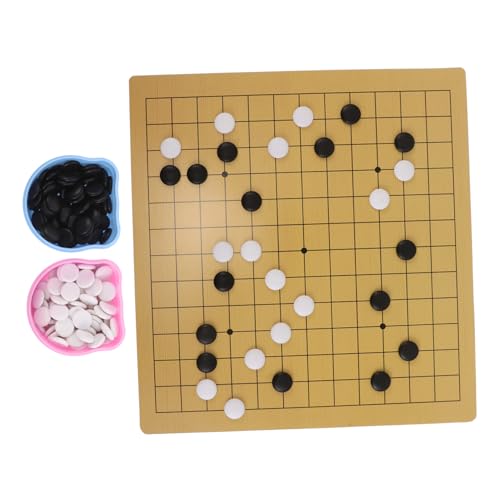 TOYANDONA Go Spielset mit Doppelseitigem Brett Cartoon Bär Design Lernspiel für Anfänger Fördert Denkfähigkeit Geduld und Strategische Fähigkeiten für Reisen und Familienzeit von TOYANDONA