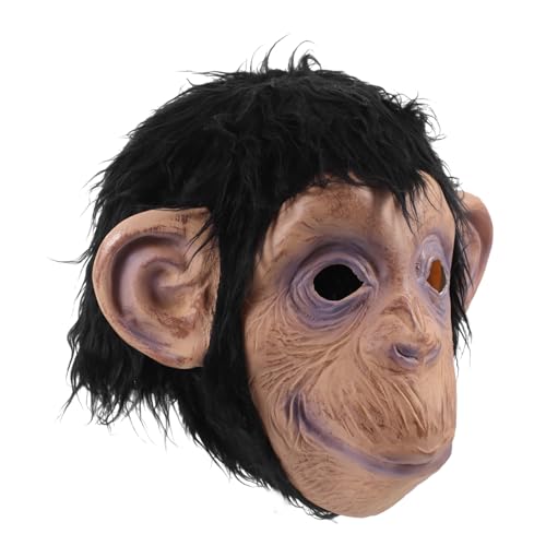 TOYANDONA Gorilla Cosplay Maske für Halloween Realistische Tiermaske für Kostümparty Leichte und Bequeme Gorilla Maske für Karneval und Maskeraden Einzigartige und Gruselige Kopfbedeckung von TOYANDONA