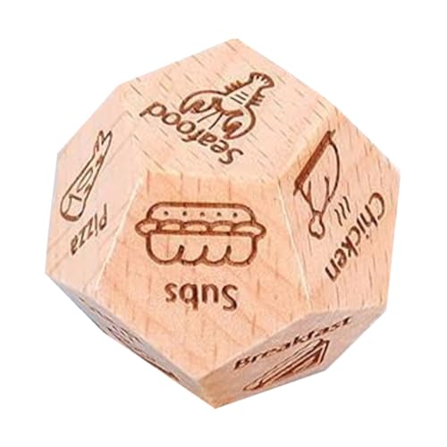 TOYANDONA Gourmet-Sieb Strumpf Hochzeit Jubiläum Ihr Stuffer Tag Taschenwürfel Holzwürfel-Requisite Würfel-Stütze kleine Essenswürfel Unterhaltungswürfel Partywürfel hölzern Khaki von TOYANDONA