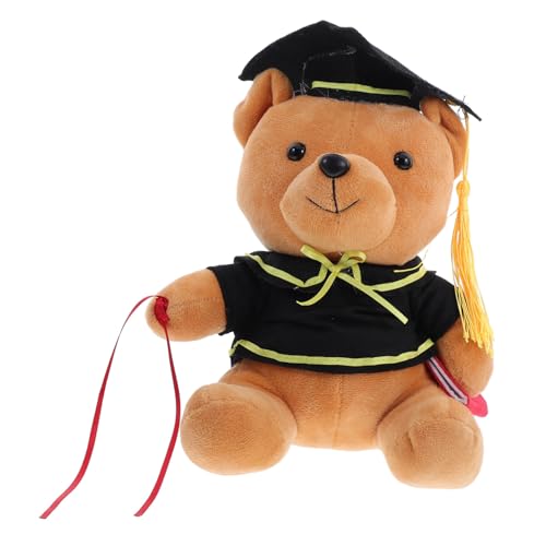 TOYANDONA Graduation Season Plüschbär Doktorhut Kuscheltier Süßer Abschlussfeier als und Dekoration Vielseitiger Umarmungskissen und Sammlerstück für Absolventen von TOYANDONA