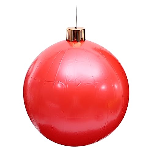 TOYANDONA Großer Aufblasbarer Weihnachtsball Rotes Teiliges mit Pumpe Wetterfeste Festtagsdekoration für Innen und Außen für Weihnachtsfeiern und Festliche Zufällige Farbe von TOYANDONA