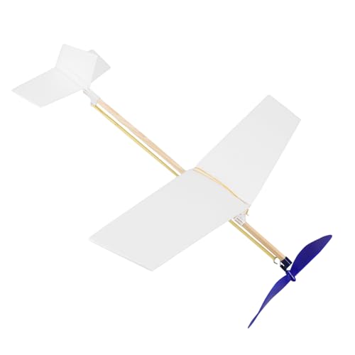 TOYANDONA Gummibandmotor Schaumstoff Segelflugzeug DIY Flugzeugmodell Bausatz für Erwachsene Einfach Zusammenzubauen Bemalbar Batteriefrei Outdoor Lernspielzeug von TOYANDONA