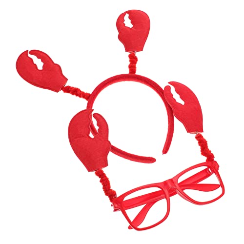 TOYANDONA Haarreif und Partybrille mit Lustigem Krabben Clip Design Teilig Niedlich und Sicher für Karneval Halloween Fasching und Kostümpartys von TOYANDONA