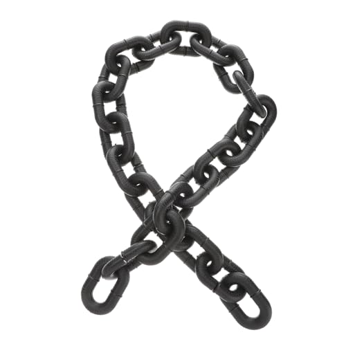 TOYANDONA Halloween Deko Kunststoffkette Mittelgroß Leicht Stabil Halloween Party Kostüm Requisite Schwarze Kettenglieder Für Gruselige Cosplay Atmosphäre von TOYANDONA