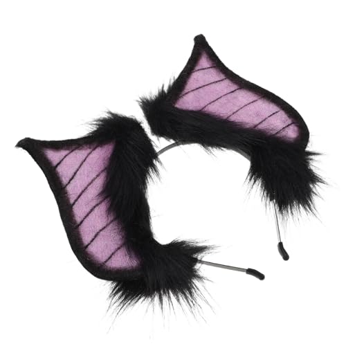 TOYANDONA Halloween Fledermaus Ohren Haarreif Elastisches Tierohren Headband Dunkles Design Für Halloween Party Cosplay Bühne Zubehör von TOYANDONA