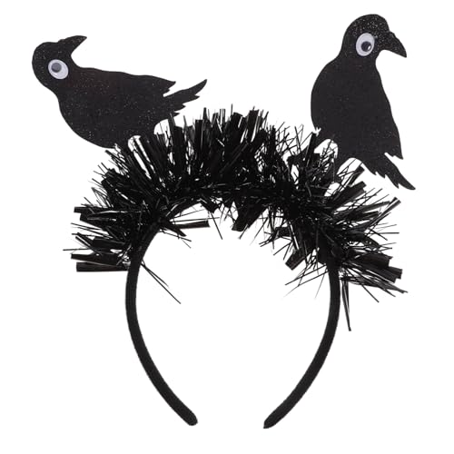 TOYANDONA Halloween Glitzer Krähen Stirnband Einzigartiger Haarschmuck für Festivals Langlebig und Wiederverwendbar für Unvergessliche Partys von TOYANDONA