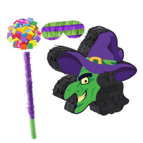 TOYANDONA Piñata Aus Papier Für Halloween-partys Mit Stab Und Augenbinde Konfetti-element Für Motto-feiern Aufhängbar Für Dekoration Im Wohnzimmer Oder Schlafzimmer TOYANDONA Piñata Aus Papier Für Halloween-partys Mit Stab Und Augenbinde Konfetti-element Für Motto-feiern Aufhängbar Für Dekoration Im Wohnzimmer Oder Schlafzimmer von TOYANDONA