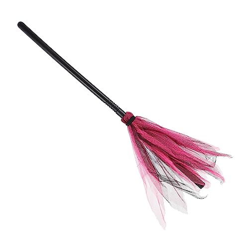 TOYANDONA Halloween Hexenbesen aus Kunststoff und Mesh Langlebig Dekoratives Hexenkostüm Zubehör für Erwachsene für Halloween Party und Cosplay von TOYANDONA
