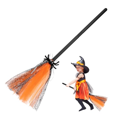 TOYANDONA Halloween Hexenbesen mit Filigranem Gauze Ball Leichter Besen für Erwachsene Witziges Hexen und Zauberer Cosplay Zubehör für Halloween Party und Festtagsdekoration TOYANDONA Halloween Hexenbesen mit Filigranem Gauze Ball Leichter Besen für Erwachsene Witziges Hexen und Zauberer Cosplay Zubehör für Halloween Party und Festtagsdekoration von TOYANDONA