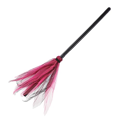 TOYANDONA Halloween Hexenbesen mit Mesh Dekorativer Hexenbesen für Halloween Karneval Cosplay und Party Leicht und Wiederverwendbar als Hexenkostüm Zubehör von TOYANDONA