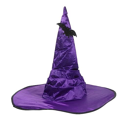 TOYANDONA Halloween Hexenhut Damen Bequemer Cosplay Hut mit Breiter Krempe für Partys und Maskeraden Langlebige Stoffmaterialien Kostüm Requisite für Halloween und Besondere von TOYANDONA