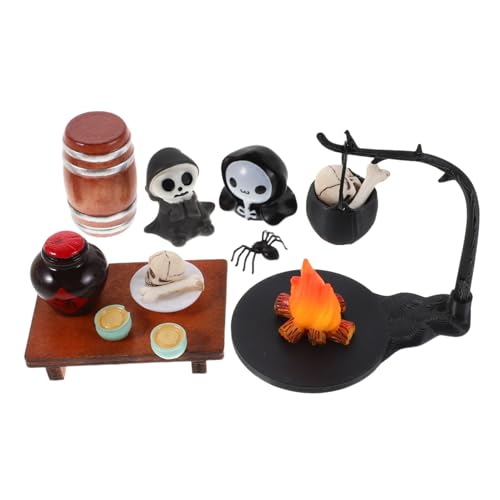 TOYANDONA Halloween Miniatur Figurenset Teilig Detailreiche Miniatur Dekoration mit Gruseligem Schädel Vielseitig für Puppenhäuser Feengarten und Partydekorationen Geeignet TOYANDONA Halloween Miniatur Figurenset Teilig Detailreiche Miniatur Dekoration mit Gruseligem Schädel Vielseitig für Puppenhäuser Feengarten und Partydekorationen Geeignet von TOYANDONA