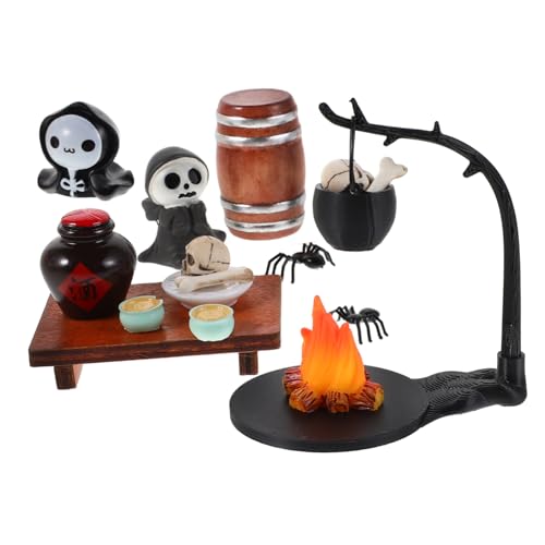 TOYANDONA Halloween Miniatur Schädel Kopf Figurine Teiliges Gothic Skelett Deko für Puppenhaus und Sammlung Kreatives Grusel Accessoire für Halloween Party und Innenraumgestaltung TOYANDONA Halloween Miniatur Schädel Kopf Figurine Teiliges Gothic Skelett Deko für Puppenhaus und Sammlung Kreatives Grusel Accessoire für Halloween Party und Innenraumgestaltung von TOYANDONA