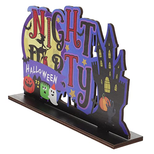 TOYANDONA Halloween Tafelaufsatz Holzschild Party Tischschmuck Elegantes Kunsthandwerk TOYANDONA Halloween Tafelaufsatz Holzschild Party Tischschmuck Elegantes Kunsthandwerk von TOYANDONA