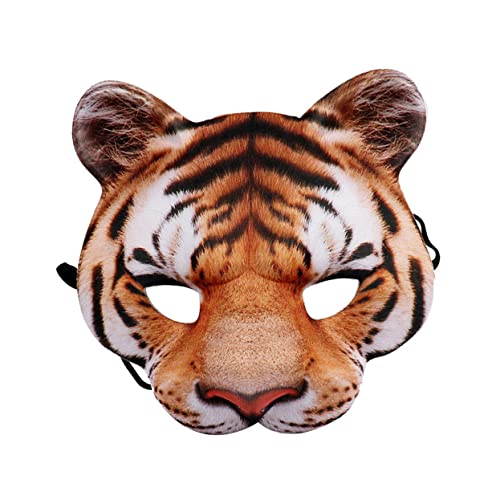 TOYANDONA Halloween-Requisite halloween costume halloween kleidung scary mask tier masken halloween clothes Maske reinigen kosmetische Masken Halloween-Hälfte Tiger Tiermasken Kostüm Maske von TOYANDONA