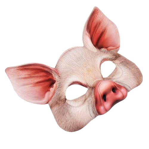 TOYANDONA Halloween Schweine Halbgesichtsmaske aus Leichtem EVA Material Realistische Gruselige Tiermaske für Karneval Maskenball Halloween Party Vielseitig für Erwachsene Cosplay und TOYANDONA Halloween Schweine Halbgesichtsmaske aus Leichtem EVA Material Realistische Gruselige Tiermaske für Karneval Maskenball Halloween Party Vielseitig für Erwachsene Cosplay und von TOYANDONA