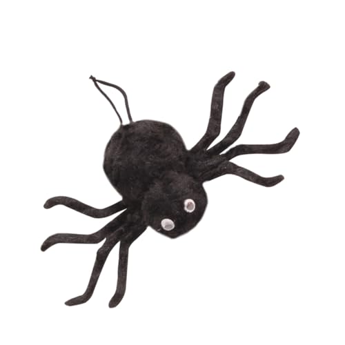 TOYANDONA Halloween-Spinne Halloween wanddeko Halloween Spinnen Ornament halloweendeko im Freien Haarnadeln stylen Spinne beleuchtet Halloween Geisterspinne Chemiefasertuch Black von TOYANDONA