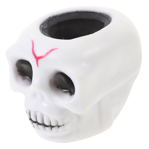 TOYANDONA Halloween Stressabbau Finger Squeeze Schädelbecher mit Elastischem Realistischem Design Gruselige Partydeko für Angstlinderung und Sensorisches Entspannungsspielzeug von TOYANDONA