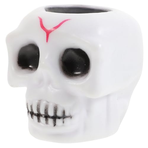 TOYANDONA Halloween Stressspielzeug Squeeze Schädelbecher aus TPR Wiederverwendbar und Robust zur Stress Erschöpfungsbewältigung Gruseliges Party-Gadget für Halloween-feiern und von TOYANDONA