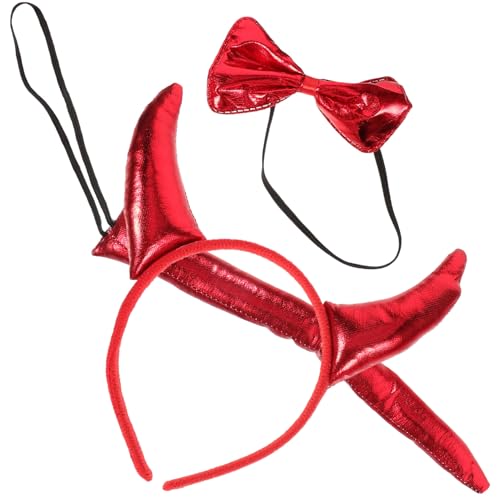 TOYANDONA Halloween Teufelshörner Stirnband Teiliges mit Kopfschmuck Verstellbar Leicht und Bequem für Kostüm Party Cosplay und Karneval Geeignet für Damen und Herren von TOYANDONA