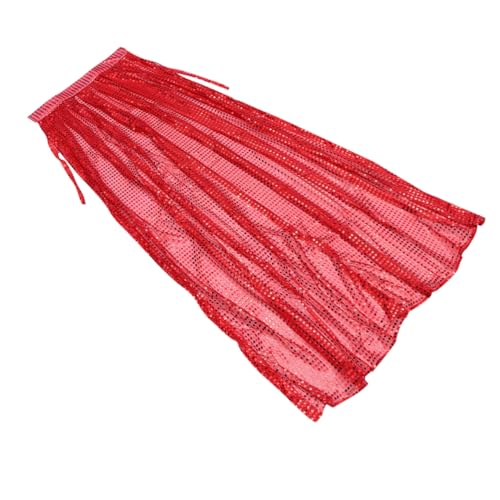 TOYANDONA Halloween Sequin Cloak Für Erwachsene Roter Umhang Für Maskerade Cosplay Und Partys Lang Attraktives Design Für Hexe Und Mittelalterliche Kostüme von TOYANDONA