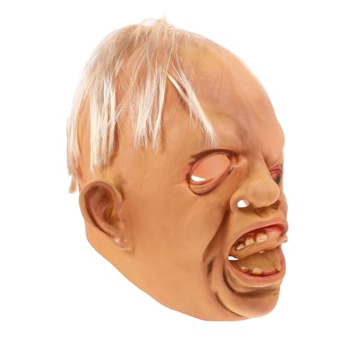 TOYANDONA Halloween Vollgesichtsmaske Oblique Eye Man aus Langlebigem Geruchlosem Material Atmungsaktiv und Komfortabel für Halloween Kostümparty Maskerade Gruselige Verkleidung für von TOYANDONA