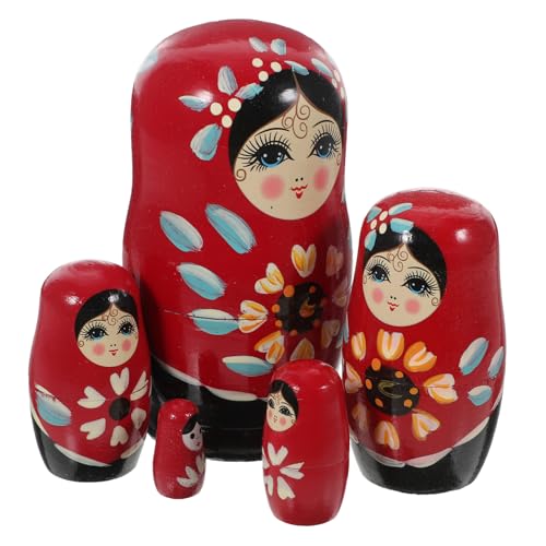 TOYANDONA Handbemalte Teilig Holz Russische Puppen Bunte Nesting Dolls Dekorativ und Pädagogisch Gestaltete Traditionelle Russische Holzpuppen für Zuhause TOYANDONA Handbemalte Teilig Holz Russische Puppen Bunte Nesting Dolls Dekorativ und Pädagogisch Gestaltete Traditionelle Russische Holzpuppen für Zuhause von TOYANDONA