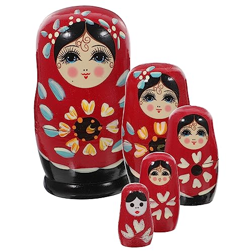 TOYANDONA Handbemalte Teilige Russische Holz Puppen Umweltfreundliche Nesting Toys Bunte Handgefertigte Holzpuppen als Dekoration und Lernspielzeug von TOYANDONA