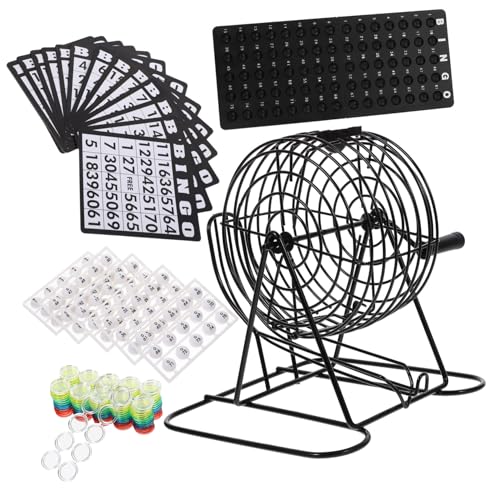 TOYANDONA Handheld Bingo Losmaschine mit Metallkäfig Fairer Langlebiges Tischspiel für Erwachsene und Familien Spielerisches Freizeitvergnügen mit Einfachem Regelwerk TOYANDONA Handheld Bingo Losmaschine mit Metallkäfig Fairer Langlebiges Tischspiel für Erwachsene und Familien Spielerisches Freizeitvergnügen mit Einfachem Regelwerk von TOYANDONA