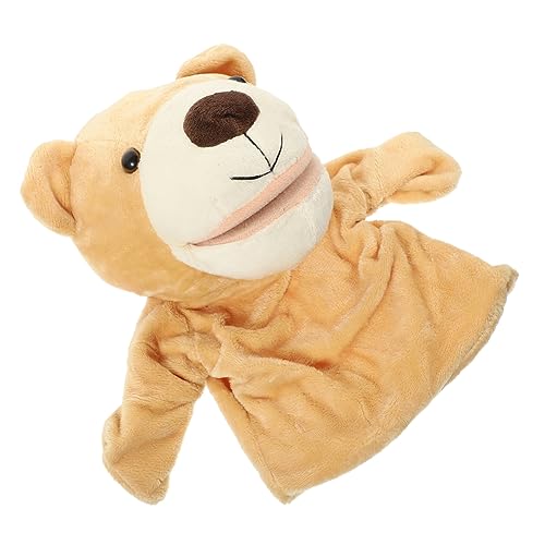 TOYANDONA Handpuppe Bär Plüsch Tierpuppe für Pädagogisches zum Geschichtenerzählen Weiches Interaktives Handspielzeug für Eltern Junge Mädchen Spiele und Fantasievolles Rollenspiel von TOYANDONA