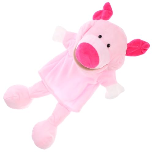 TOYANDONA Handpuppe Schwein aus Plüsch Interaktive Tierhandpuppe für Geschichtenerzählen und Rollenspiele Fördert Kreativität und Kommunikation für Unterricht von TOYANDONA