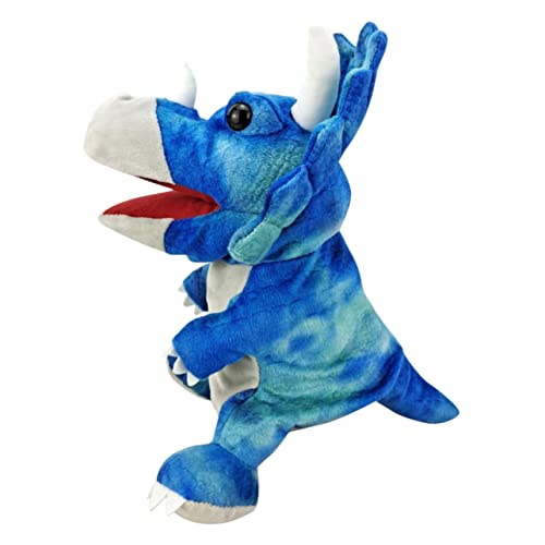 TOYANDONA Handpuppe babymoench dinozug dinotattos Hand Puppet dinomask dinobuch dinotasia schooter Toys Dino d Dinosaurier Papageienpuppe puppentrage Marionette PP Baumwolle Blue von TOYANDONA