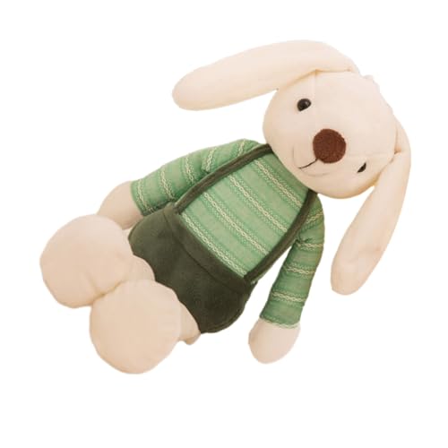 TOYANDONA Hasenpuppe Kuscheltier für kindergeburtstags mitgebsel Kindergeburtstagsgeschenk + Kleiner ausgestopfter Hase Hasenplüschmasse PP Baumwolle Dark Green von TOYANDONA