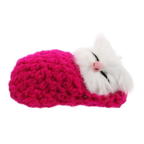 TOYANDONA Spielzeug Für Katzen Mit Kätzchen-soundeffekten Plüschmaterial Schlafender Kätzchen-Dekoration Kinderfreundliches Haustier-Home-tablett-Spielzeug von TOYANDONA